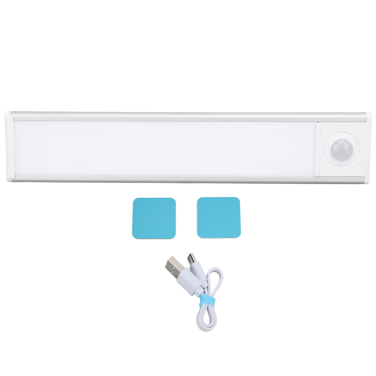 Toivize 20 Cm Ultradünner, Wiederaufladbarer, Silberner Smart-led-streifen Mit Bewegungssensor Für Schränke