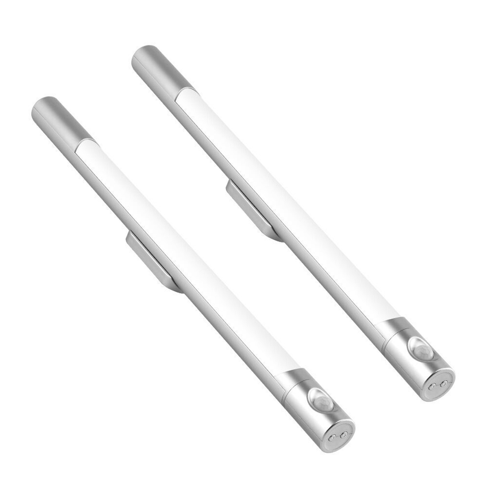 Set Mit 2 Ct409 Led-unterbauleuchten Mit Bewegungssensor, Dimmbar, Magnetfuß, Usb-aufladbar, Silber, 41 Cm, Für Küche Und Schrank