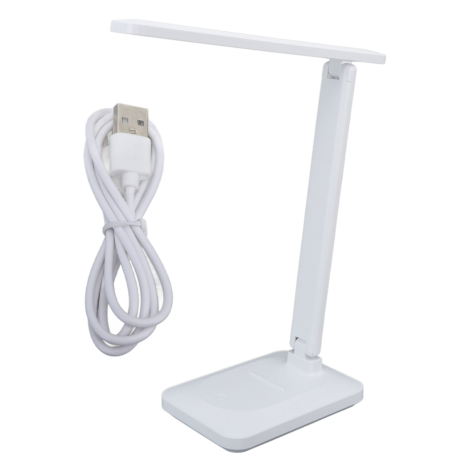 Toivize Faltbare, Wiederaufladbare Led-schreibtischlampe, 3 Modi, Dauerlicht, Augenschutz, Usb-anschluss, Kompaktes Design, Weißes Abs