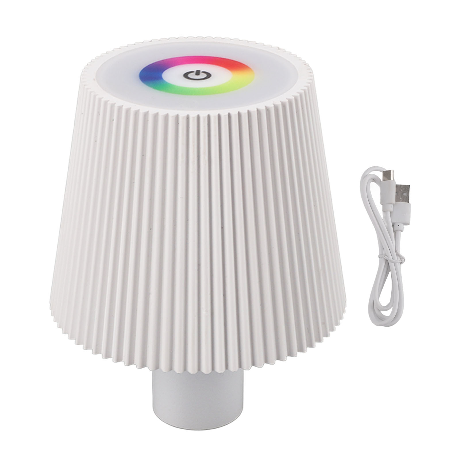 Kabellose Led-weinflaschenleuchte, Usb-aufladbar, 4000 Mah, Ip54 Wasserdicht, Rgb-touch-steuerung, Elegantes Design, Weißes Aluminium