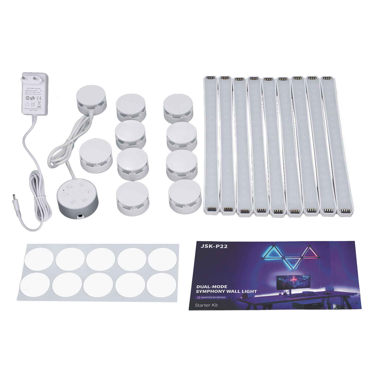 Barres Lumineuses Led Rgb Murales Modulaires 9 Pièces Éclairage Décoratif Connectable Contrôle App Smart Life Ambiance Gaming Design