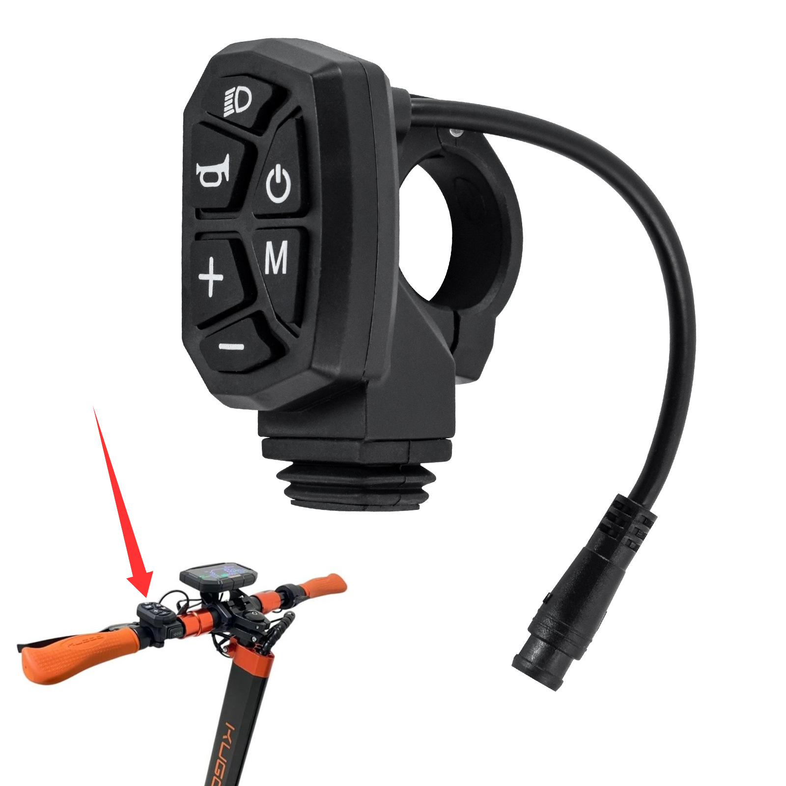 Neuer Wasserdichter 7-pin-schalter Für Elektroroller, Kompatibel Mit Dem Hupenschalterknopf Des Kugoo M4 Pro Max