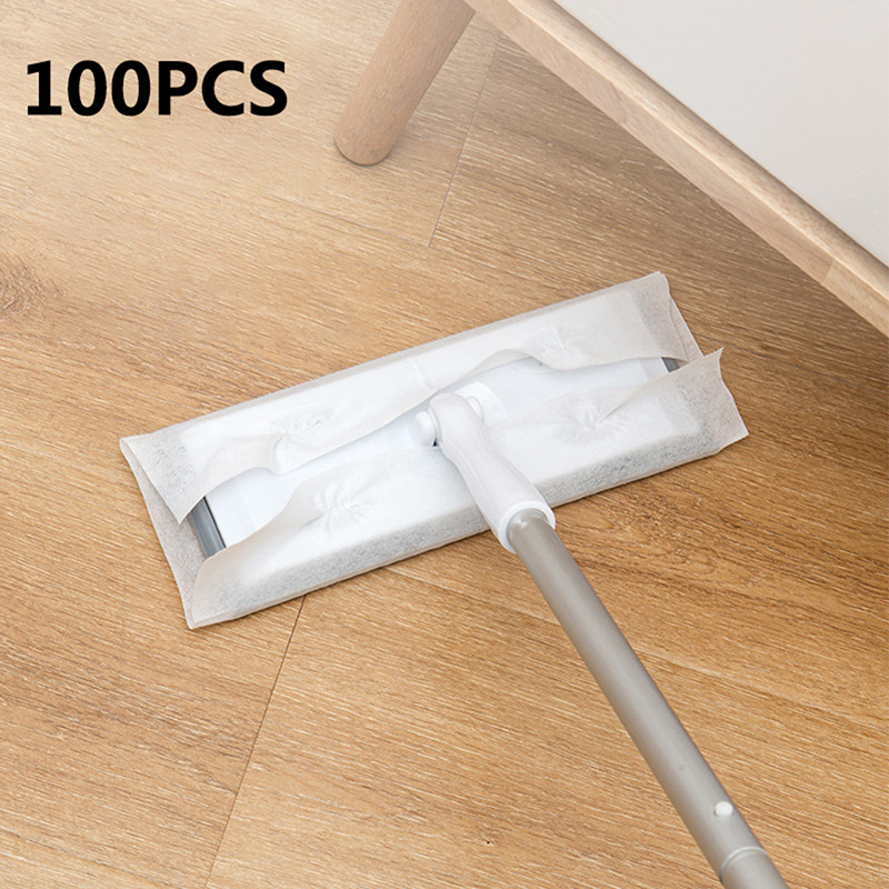 100 Blatt Elektrostatisches Staubtuch, Staubtuch, Vliesstoff, Selbstklebendes Staubtuch, Scheuerschwamm, Ersatzpapier Für Wischmopp