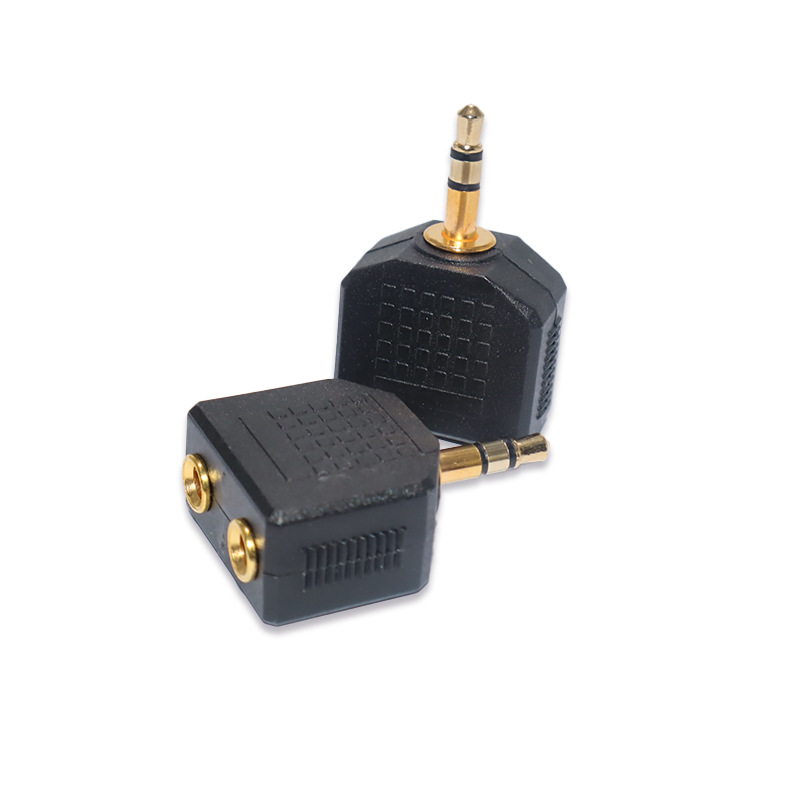2-in-1-audioadapter Mit Vergoldeter 3,5-mm-stereo-klinkenbuchse (3,5-mm-klinkenstecker Auf Zwei 3,5-mm-buchsen)