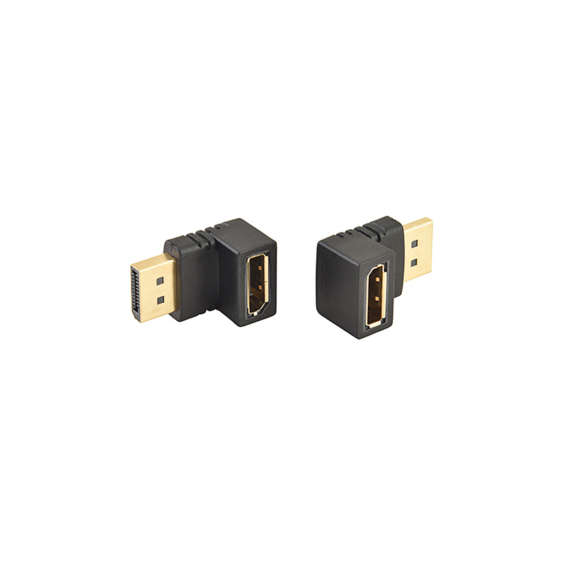 270-grad-winkel-adapter Aus Vergoldetem Dp-buchse Auf Dp-stecker Für Computer Und Fernseher (l-typ-konverter)
