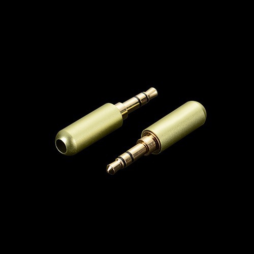 3,5-mm-klinkenstecker (männlich), Dreiteiliger Stereo-lötdrahtstecker, Zweikanal-stecker (männlich), Dreiteilig Vergoldetes Kupfer.