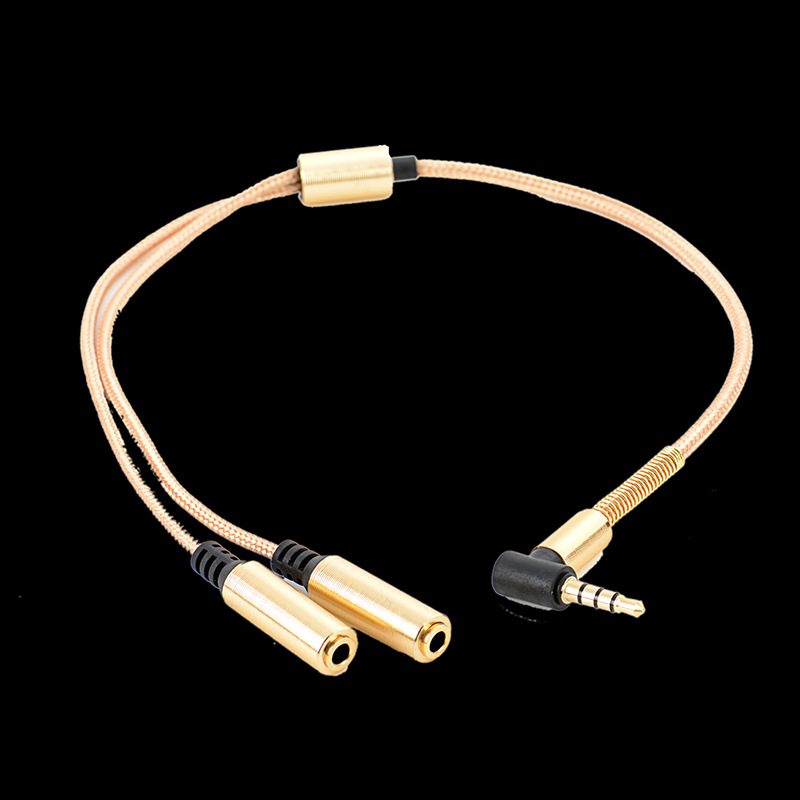 3,5-mm-auf-3,5-mm-winkeladapter Für Mobiltelefone, Kopfhörer, Computer Und Peers 1-zu-2-audiokabel-splitter.