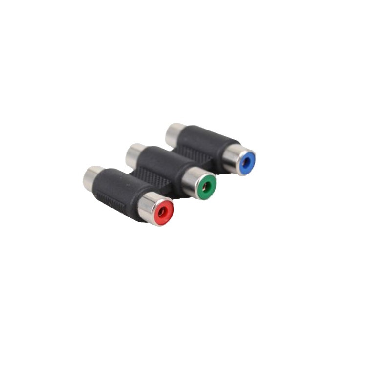 3-zu-3-dvd-zu-tv-kabelverlängerungsadapter, T-förmiger Rca-buchsenstecker, Mehrfacher Av-buchsenstecker