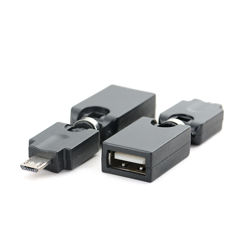 360 Grad Drehbarer Android Micro 5p Stecker Auf Usb Buchse Otg-adapter Für Mobiltelefone, Tablets, Usb-sticks, Mäuse Und Tastaturen.