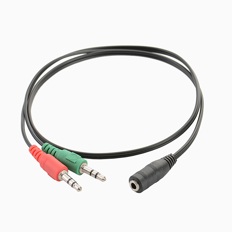 50 Cm Langes Audio-adapterkabel Für Mobiltelefone, Laptops Und Tablets 3,5-mm-1-zu-2-splitterkabel Für Mikrofone Und Kopfhörer.