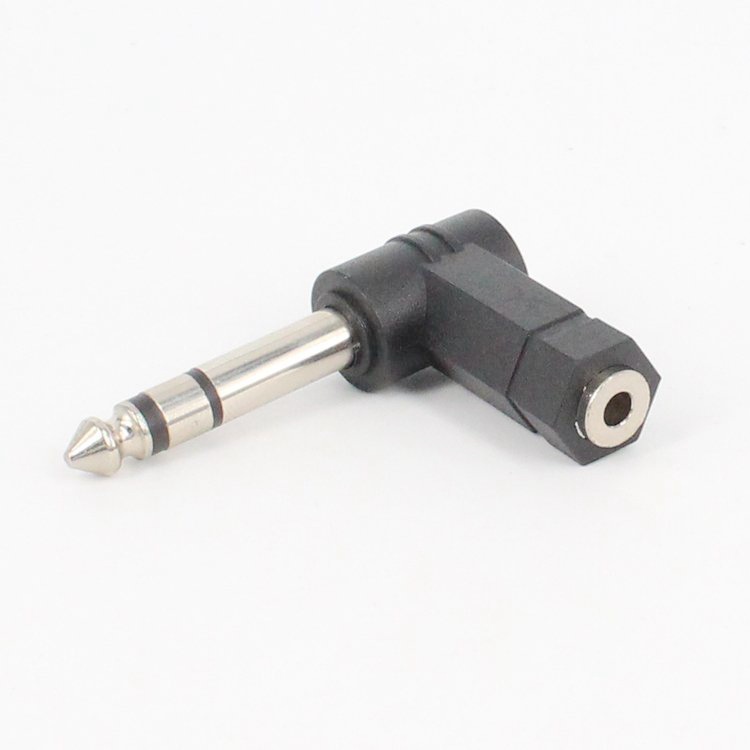 6,35 Mm Auf 3,5 Mm Buchse Adapter, 90° Abgewinkelter 6,5 Mm Stecker Auf 3,5 Mm Buchse Audioadapter Für Kopfhörer/mikrofone