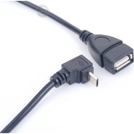 90° Abgewinkeltes Micro-usb-stecker-auf-usb-buchse-datenkabel Für Android-telefone/tablets (otg)