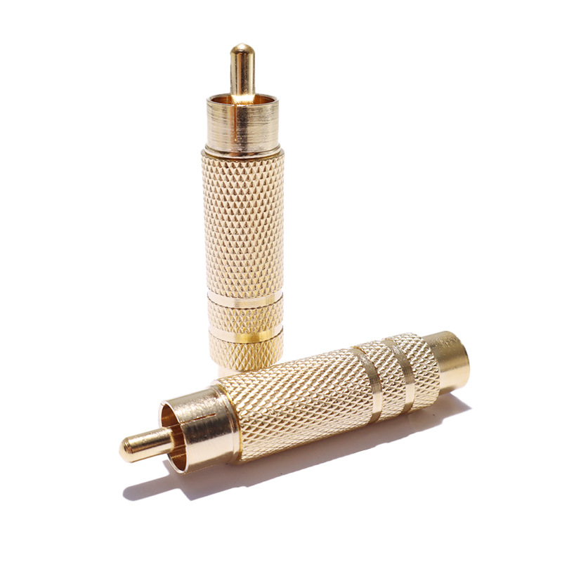 Av-audio-adapter Rca-stecker Auf 6,35-mm-buchse, Vergoldeter Rca-auf-6,5-mm-metall-konvertierungsstecker.