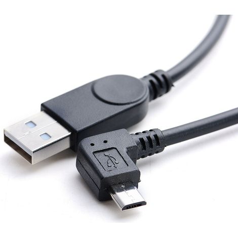 Abgewinkeltes Usb-lade- Und Datenverbindungskabel Für Android, Mp3-datenkabel, Externe Festplatte, Dashcam.