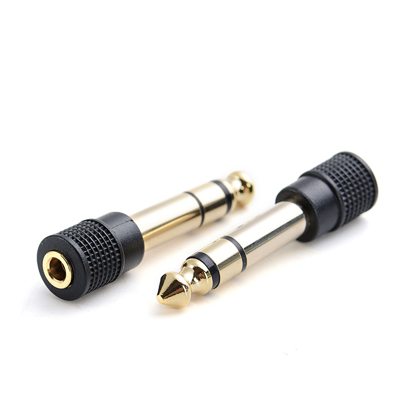 Audio-adapter Aus Vergoldetem Kupfer, 6,5-mm-buchse Auf 3,5-mm-auf-6,35-mm-stecker, Kleiner Auf Großer Stecker.