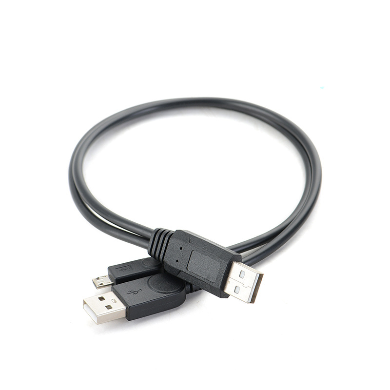 Datenübertragungskabel (usb Auf Micro-usb-stecker), Hilfsstromversorgung Für Externe Festplatte, Datenadapterkabel Mit Drei Anschlüssen.
