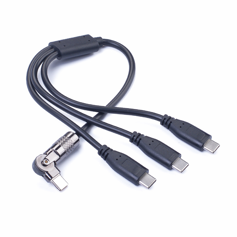 Dreifach-typ-c-stecker-auf-typ-c-stecker-kabel, 1-zu-3-adapter, Inklusive Smartcard, Datenkabel Für Mobiltelefon/tablet, 3a-ladekabel, 15w-ladekabel.