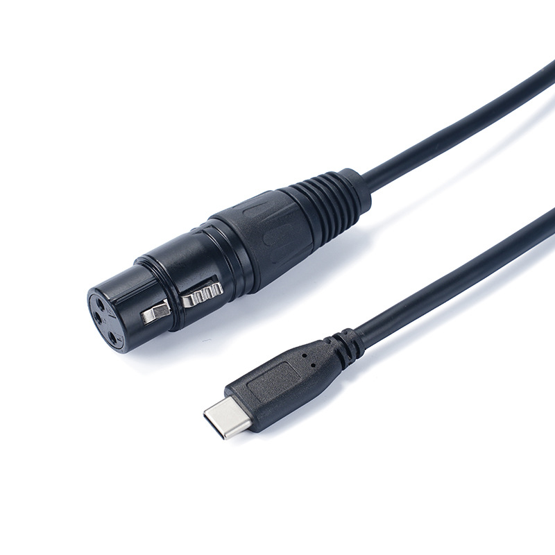 Dynamisches Audioaufnahmekabel Mit Usb-c-stecker Auf 3-polige Xlr-buchse Für Mobiltelefone, Computer Und Laptops.