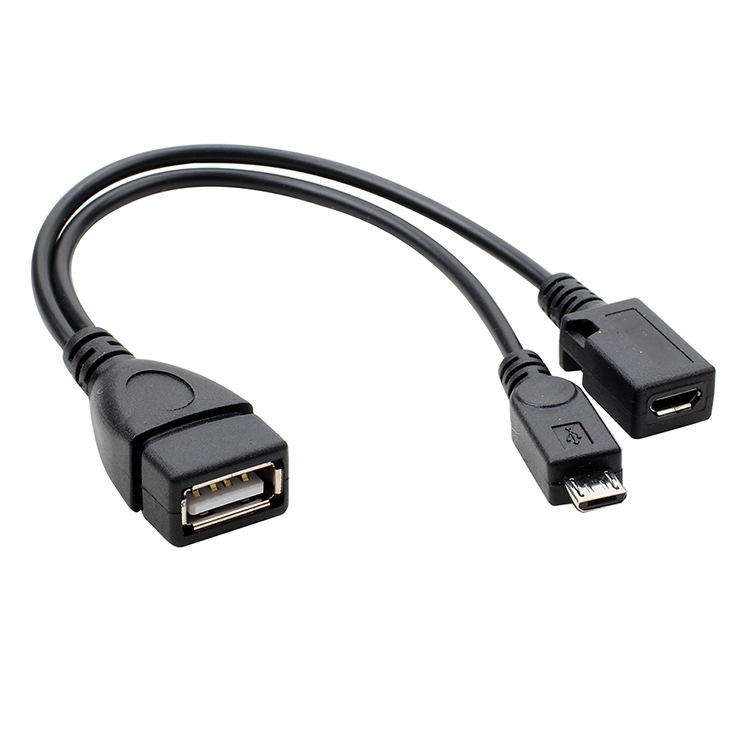 Externes Usb-netzkabel (weiblich) Für Smartphones Und Tablets, Micro-otg-datenkabel Mit Stromanschluss, Micro-kabel
