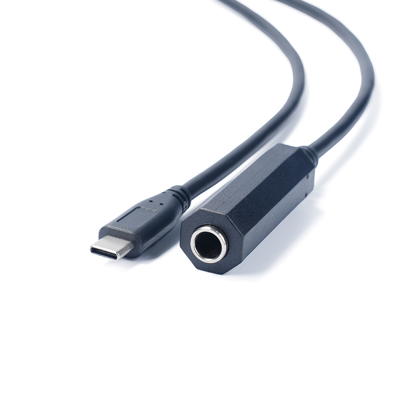 Geschirmtes Digitales Audio-adapterkabel Typ C Auf 6,5 Mm Buchse Für Kopfhörer Und Lautsprecher.