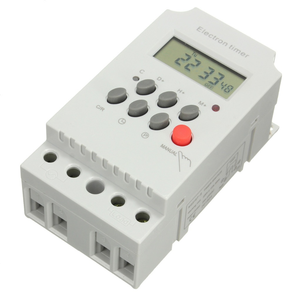 Kg316t-ii Mikroprozessorgesteuerter Programmierbarer Digitaltimer - 10a 220v/110v, Wochenzyklus, 16 Einstellungen, Hochpräzises Lcd-display.