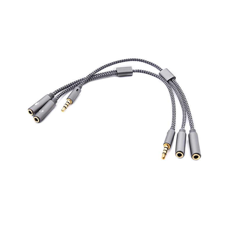 Kopfhörer-splitter Aus Metall, Dual-3,5-mm-telefon-splitter, Paar-adapter, 1-zu-2-audiokabel-splitter.