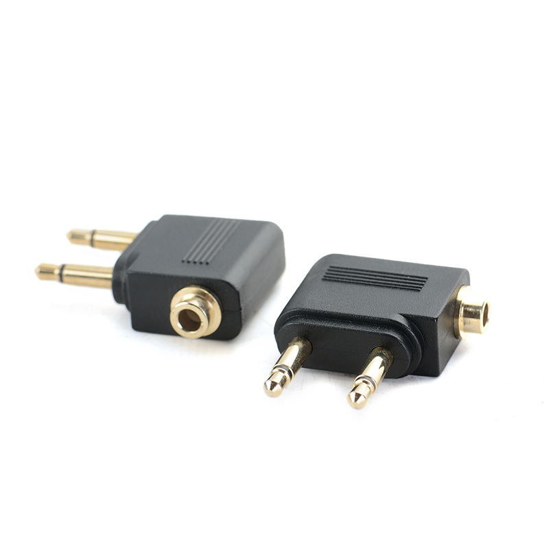 Kopfhörerbuchse Für Die Luftfahrt, Mono-zu-stereo-3,5-mm-dc-kopfhörer-audio-schnittstelle, 1u Vergoldeter Adapter Für Luftfahrtkopfhörer.