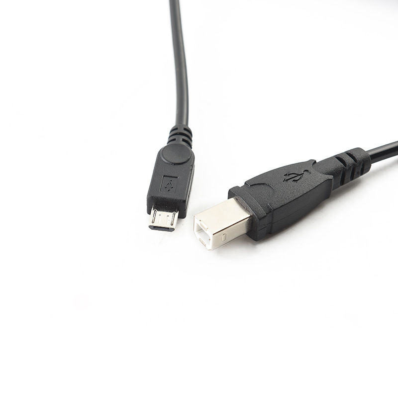 Micro-5p-stecker Auf B-stecker-adapterkabel Für Android-tablets, Datenladung, Drucker Und Spiralkabel, Länge 1,5 Meter.