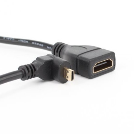Micro-hdmi-stecker Auf Hdmi-buchse Adapterkabel, Nach Unten Gebogen, Kurzes Hd-micro-hdmi-kabel Zum Anschluss Eines Mobiltelefons An Einen Fernseher