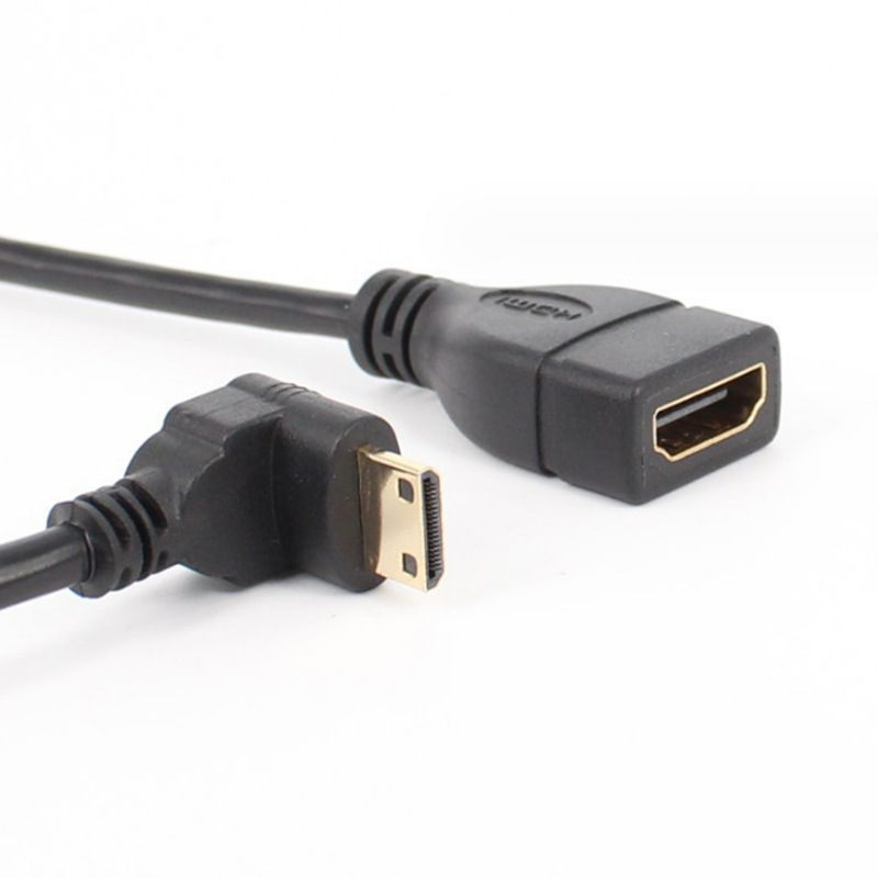 Mini-hdmi-adapterkabel Mit Nach Unten Gebogenem Stecker Zum Anschluss Von Mobiltelefonen/tablets An Fernseher.