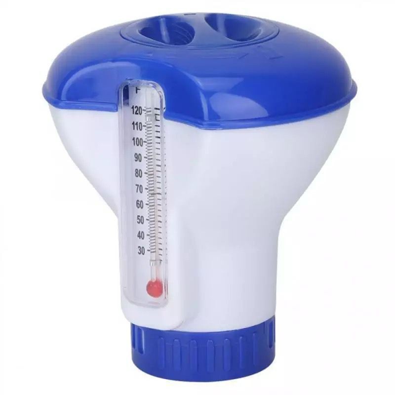 Schwimmende Dosiervorrichtung Für Schwimmbäder, Automatisches Dosiersystem, Tablettenschwimmer, Dosiervorrichtung Mit Thermometer, Multifunktionales Schwimmendes Dosiergerät