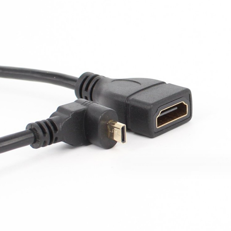 Nach Oben Gebogenes Micro-hdmi-zu-hdmi-adapterkabel, Kurzes Hd-micro-hdmi-kabel Zum Anschluss Eines Mobiltelefons An Einen Fernseher