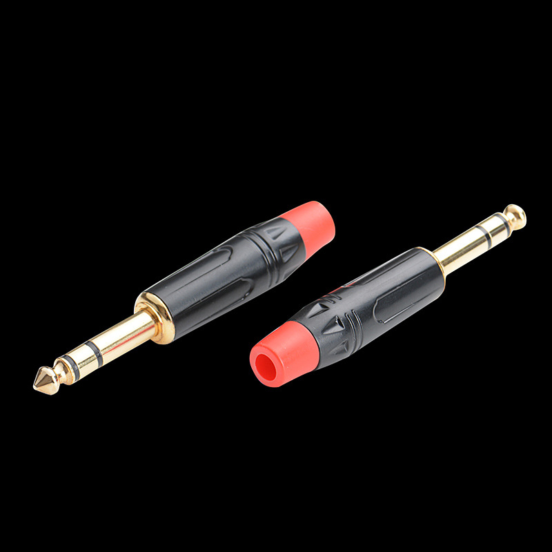 Neue Duale 6,5/6,35-mm-audiobuchse, Dreipoliger Vergoldeter, Verlöteter Mikrofonanschluss
