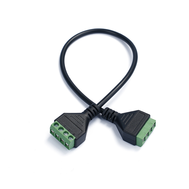 Neuer 4p-reinkupferstecker Auf 4p-lötfreies Terminal Für Datenübertragung, Datenerweiterung Für Computer Und Fernseher.