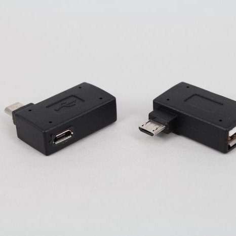 Rechtshändiger Micro-usb-zu-usb-otg-adapter Mit Netzteil Für Tablets, Mobiltelefone, Externe Usb-flash-laufwerke Und Kartenleser.