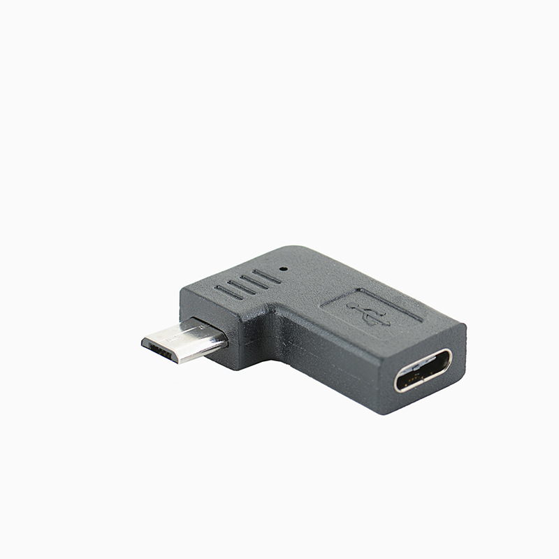 Rechtwinkliger Usb-c-buchse-auf-micro-usb-5p-stecker-adapter Für Android-handys Und -tablets Sowie Zum Laden Von Daten.