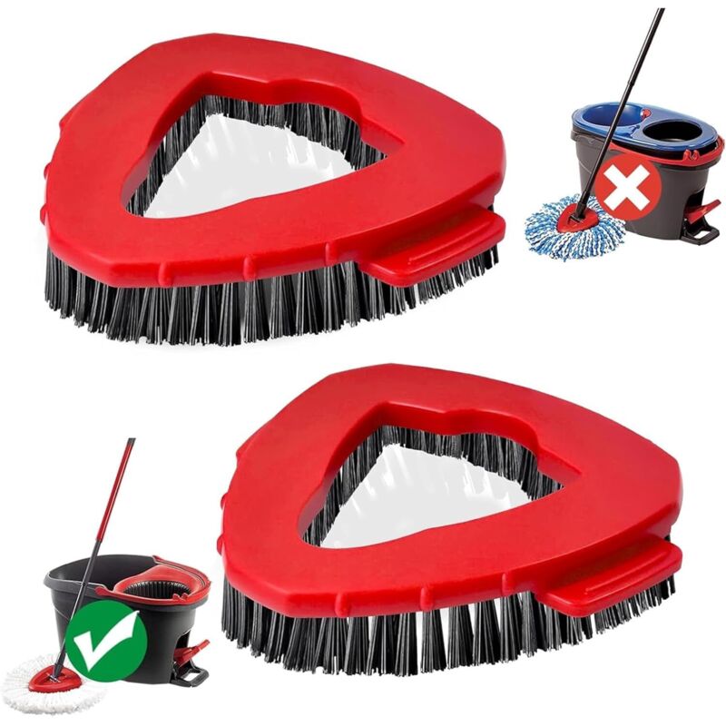 Reinigungsbürsten – 2er-pack – Für Vileda Turbo Easywring – Ersatzbürstenköpfe Für Badezimmer- Und Küchenfliesen, Entfernen Effektiv Flecken.