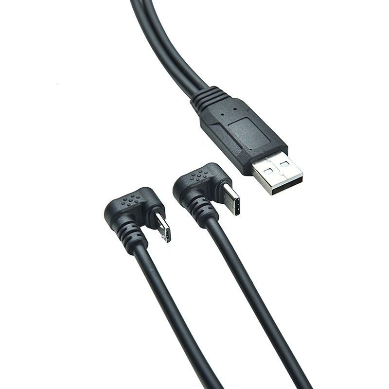 U-förmiges Ladekabel Für Android-handys/tablets: Typ-c-stecker + Micro-5p-stecker (1 Auf 2)