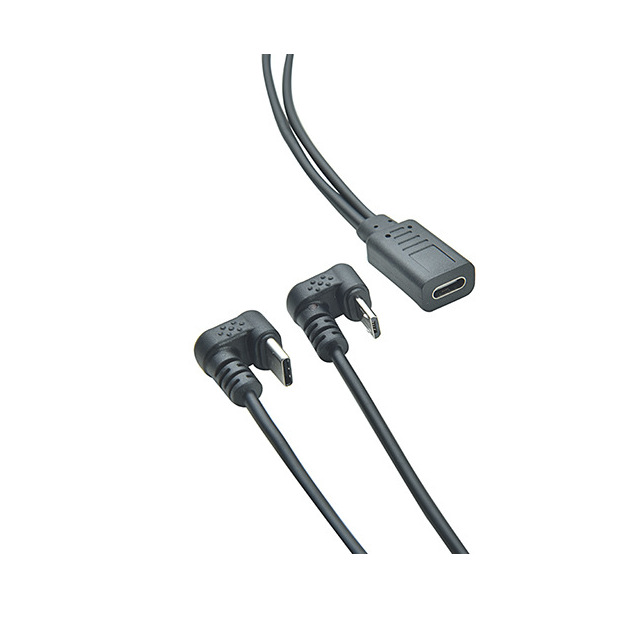 U-förmiges Ladekabel Für Handys/tablets Mit Usb-c-buchse Auf Usb-c-stecker Und Micro-5-pin-stecker (1 Auf 2 Anschlüsse).