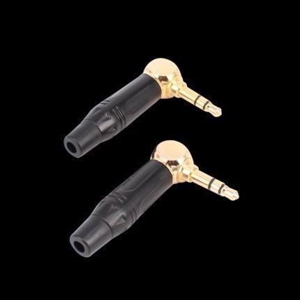 Vergoldeter 3,5-mm-stereo-audio-winkelstecker Mit Vollständig Verlötetem Kupferdraht, 90°-verlötete Zweikanal-aux-kopfhörerbuchse
