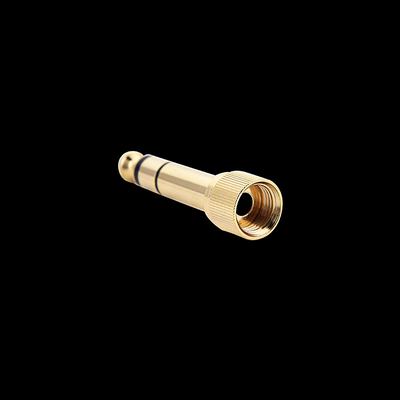 Vergoldeter 6,35-mm-stecker Auf 3,5-mm-buchse Zweikanal-klinkenadapter Mit 6,5-mm-auf-3,5-mm-innengewinde.