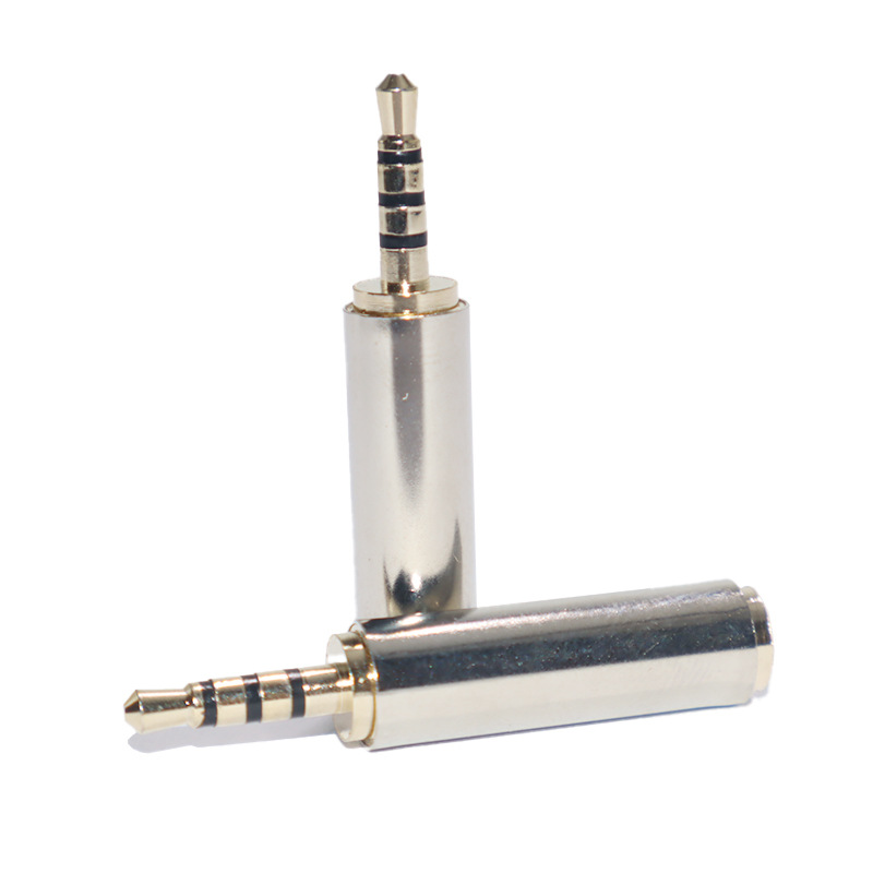 Vergoldeter Adapter 2,5 Mm Stecker 4-polig Auf 3,5 Mm Buchse 4-polig Für Mobiltelefone, Kopfhörer Und Audiogeräte (groß Auf Klein)