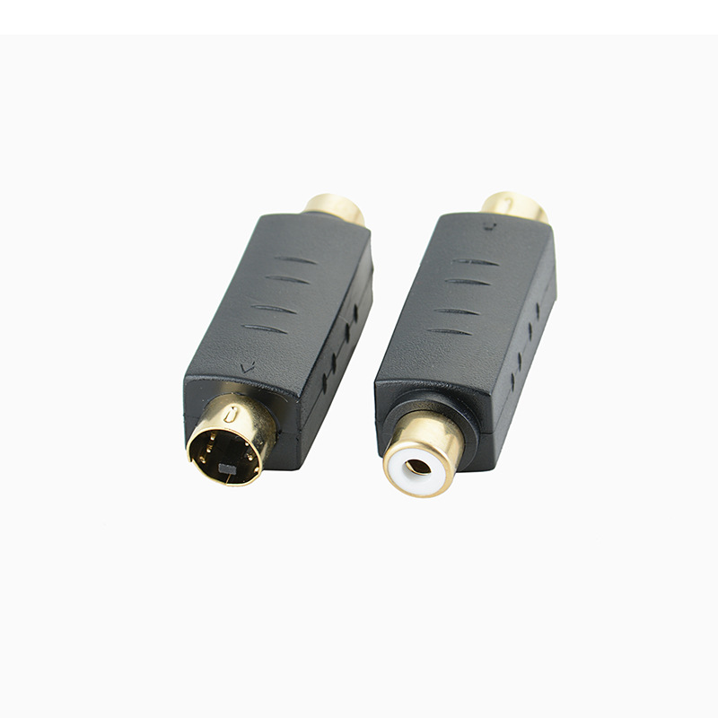 Vergoldeter Rca-buchse-auf-s-video-stecker-verlängerungsstecker Für Videoübertragungskabel, 4-adriger S-video-av-adapter (stecker Auf Buchse)