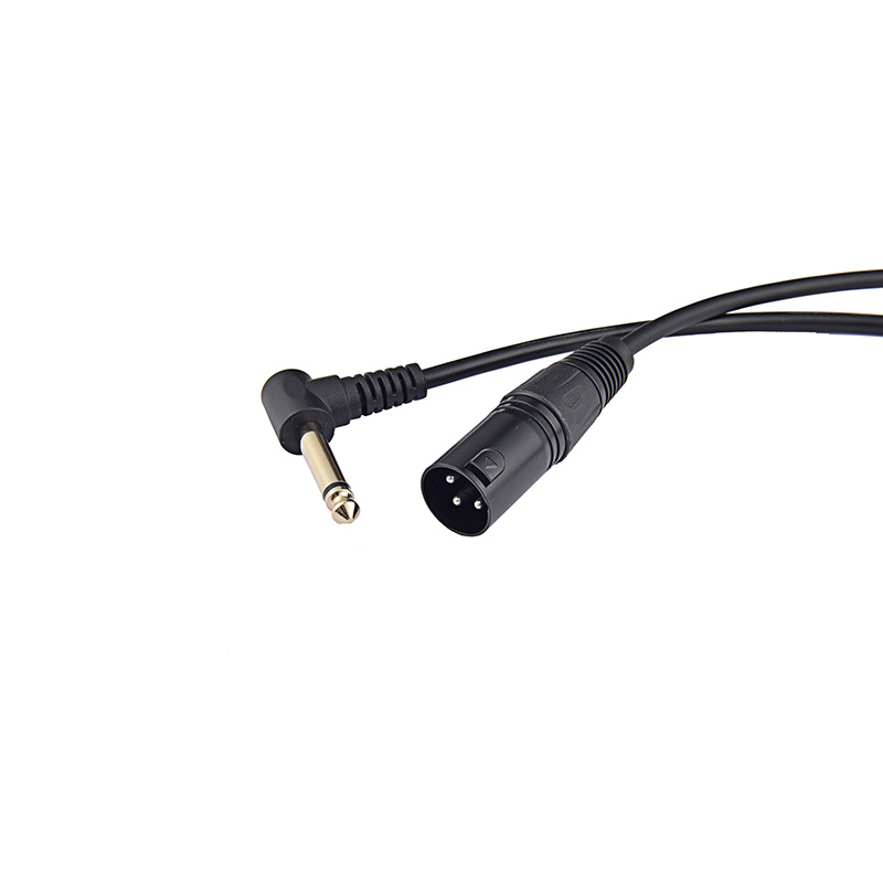 Vergoldeter Rechtwinkliger Universal-xlr-adapter, 6,35 Mm Durchmesser, Zweiadriges Xlr-audiokabel, Mikrofonkabel, Kabel Für Elektronische Tastaturen.