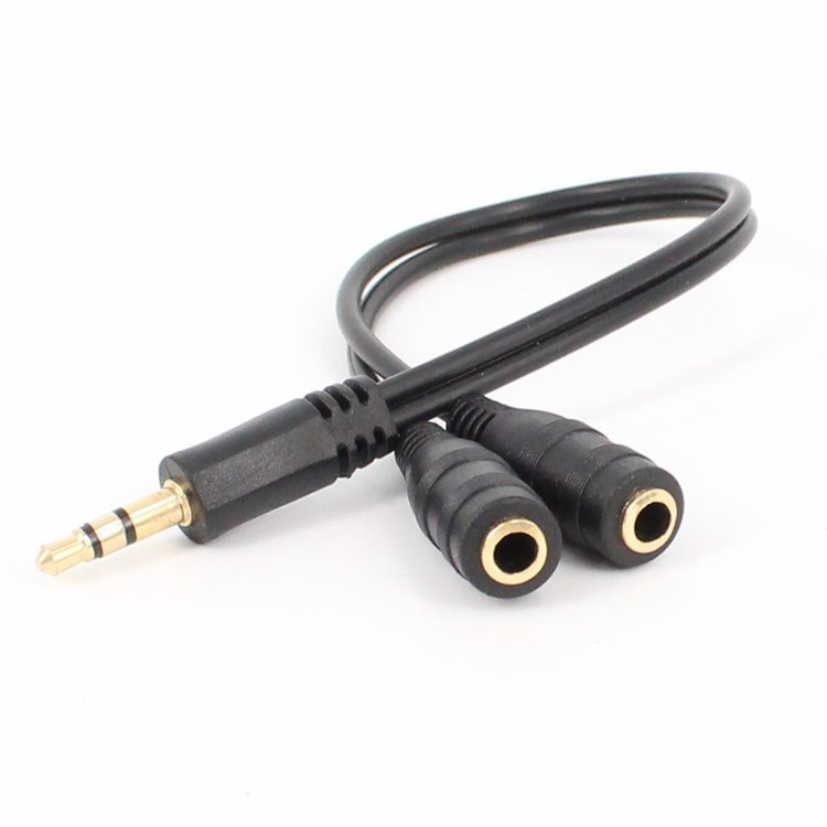 Vergoldetes Audiokabel Für Kopfhörer 1 Auf 2, 3,5-mm-stecker Auf 3,5-mm-buchse, Kopfhörer-/paarkabel Für Mobiltelefone, 1-auf-2-adapter.
