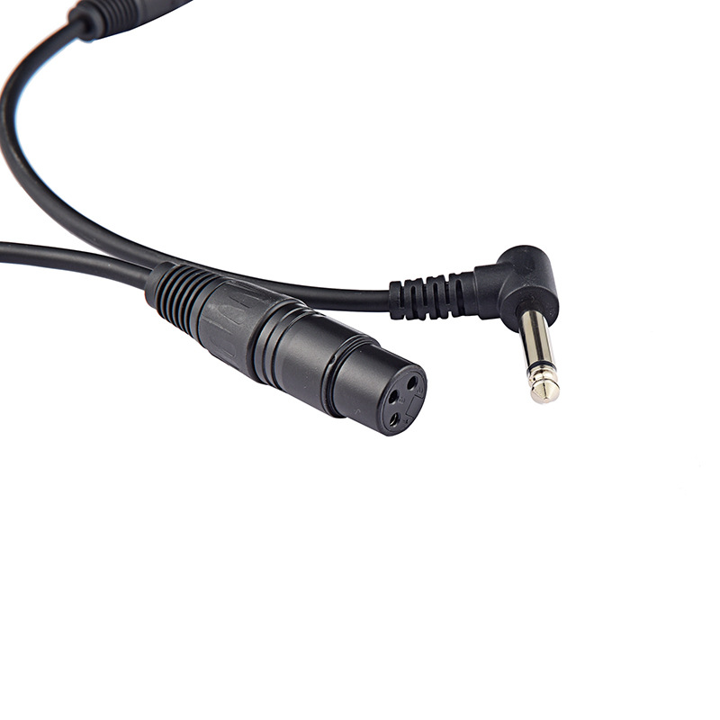 Vergoldetes 6,35-mm-winkelstecker-auf-xlr-buchse-audioadapterkabel Für Mikrofon/symmetrisches Mikrofon/signaltastatur