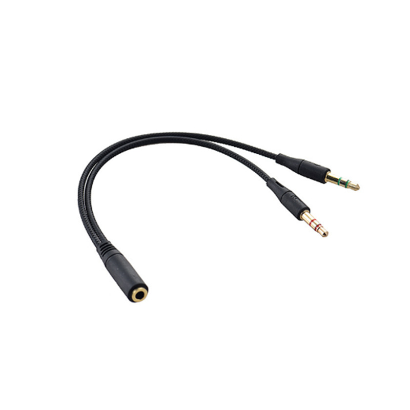 Vergoldetes Adapterkabel Für Computer-headsets, 2-in-1-konverter Für Handy-kopfhörer Und Mikrofon, Audio-splitter (1 Auf 2)