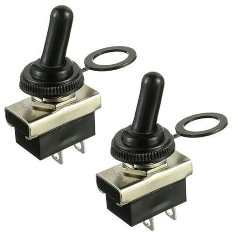 Wasserdichter Wippschalter – Modell Kn3(d)-101 – 12v 25a – 2 Positionen 2 Pins – Mit Gummikappe – 2er-packung, Geeignet Für Schiffs- Und Automobilanwendungen.