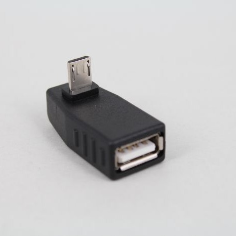 Rechtwinkliger 5p Micro-otg-stecker Auf Usb-buchse-adapter Für Tablets/smartphones Und Usb-sticks