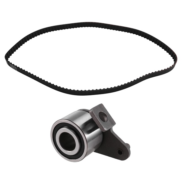 Satz. Farbe: Schwarz Und Silber. Material: Gummi Und Metall. Zahnriemensatz Mit Riemenscheiben.